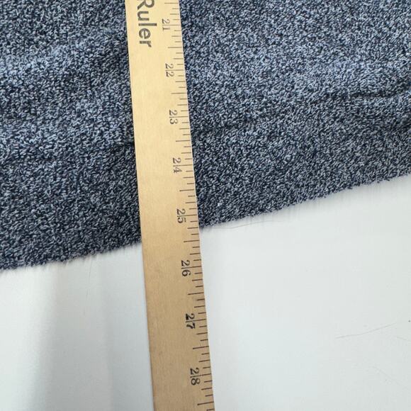 Woolly Threads Sweater Mens Medium Blue Marled 1/4 Zip Knit Pullover Cotton - Picture 6 of 8